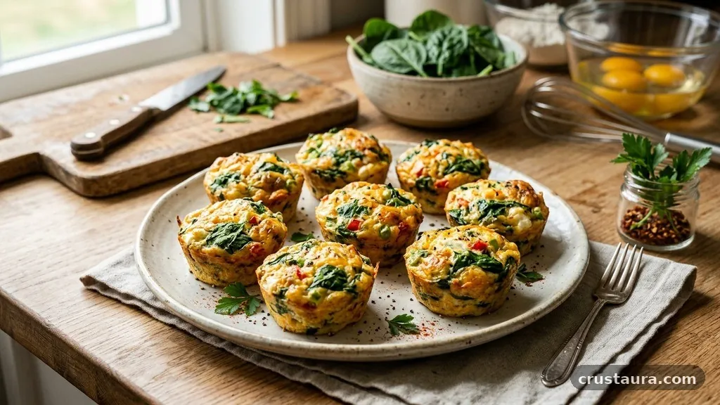 Ingredients - 10 Easy Spinach Egg Muffins For Quick Breakfast & Meal Prep