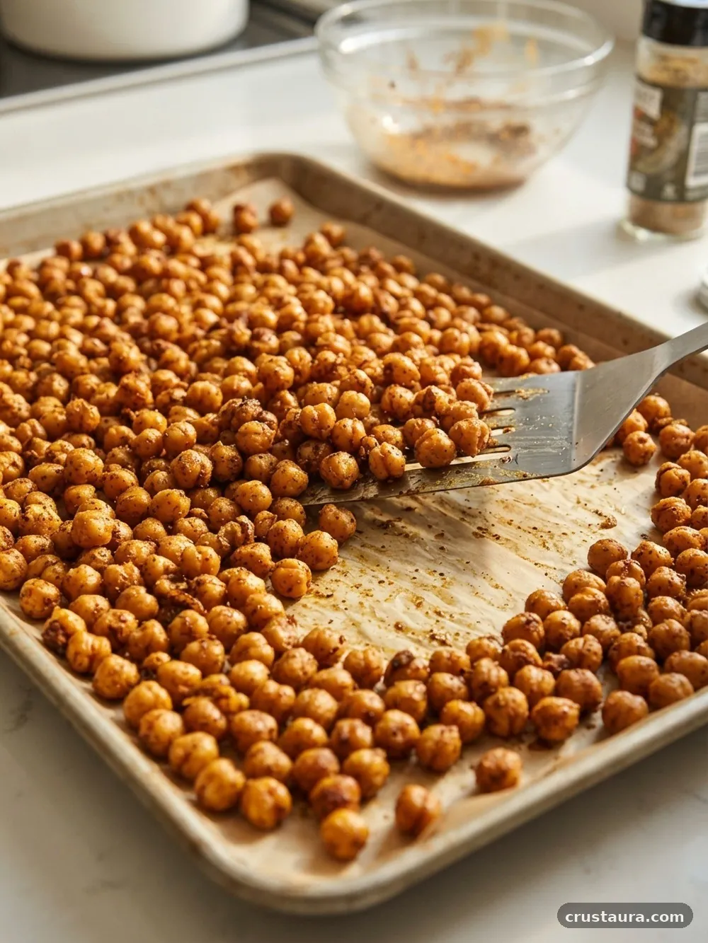 Preparation for Maximum Crunch - Crispy Spicy Roasted Chickpeas Recipe